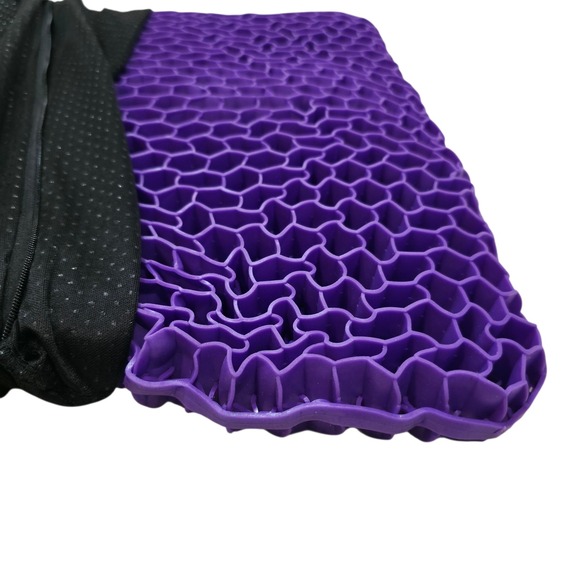 Purple Gel Seat Cushion Honeycomb Breathable Orthopedic Support with Cover - Picture 5 of 5
